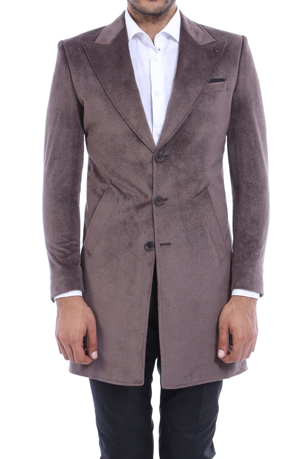 Peak Lapel Mink Men Coat - Wessi