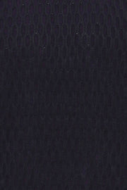 Navy Blue Diamond Patterned Circle Neck Sweater - Wessi