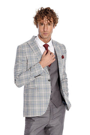 Plaid Grey Men's Suit - Wessi
