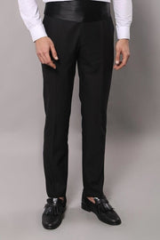 Shawl Lapel Patterned Black Men Wedding Suit | Wessi