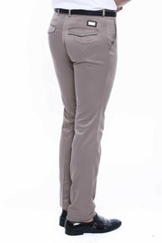 Amblemed Covered Pocket Cotton Cream Color Pants