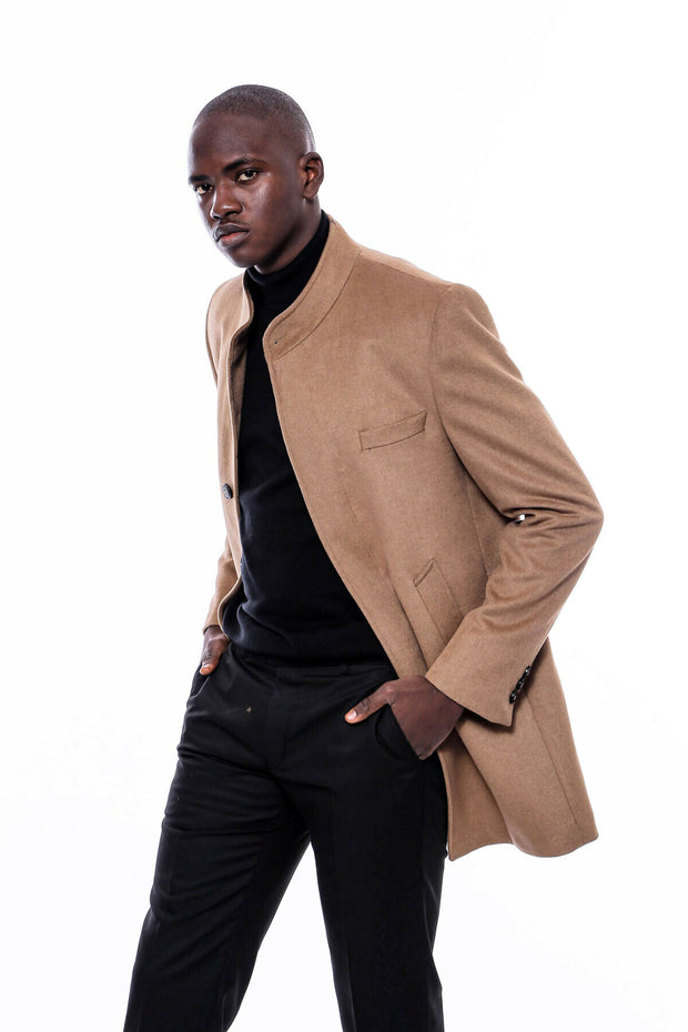 Peacoat top camel color