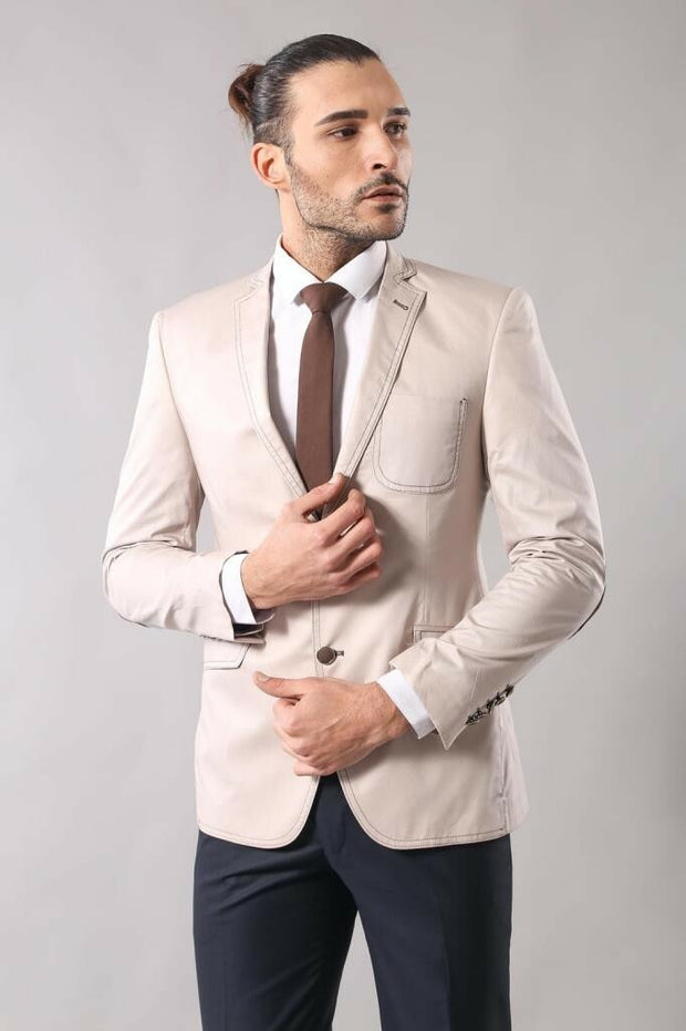 Colorful Yarn Elbow Modeled Blazer 3-piece-suit, 34, 40, 6 Drop, Basic, Casual Blazer, Essentials, Italian Suit, Men's Blazers, Modern Fit, Peak, Peak Lapel, Pink, Plain, purple, Slim Fit, Sl