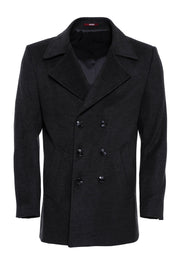 Double Breasted Cachet Dark Grey Coat 3-piece-suit, 36, 38, 40, 42, 44, 46, Basic, Cachet, Coat, Double Breasted, Essentials, Modern Fit, Outwear, Plain, Slim Fit, Tweed Coat OutwearCoatTweed