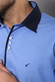 Double Colored Blue Slim Fit Shirt | Wessi 3-piece-suit, Blue, Casual, Casual Shirt, Daily, Italian, Modern Fit, Navy, Navy Blue, Plain, Shirt, Slim Fit, Sport ShirtCasual Shirt - wessi