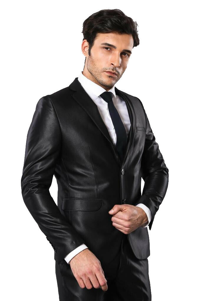 enmodeled-shiny-black-suit-