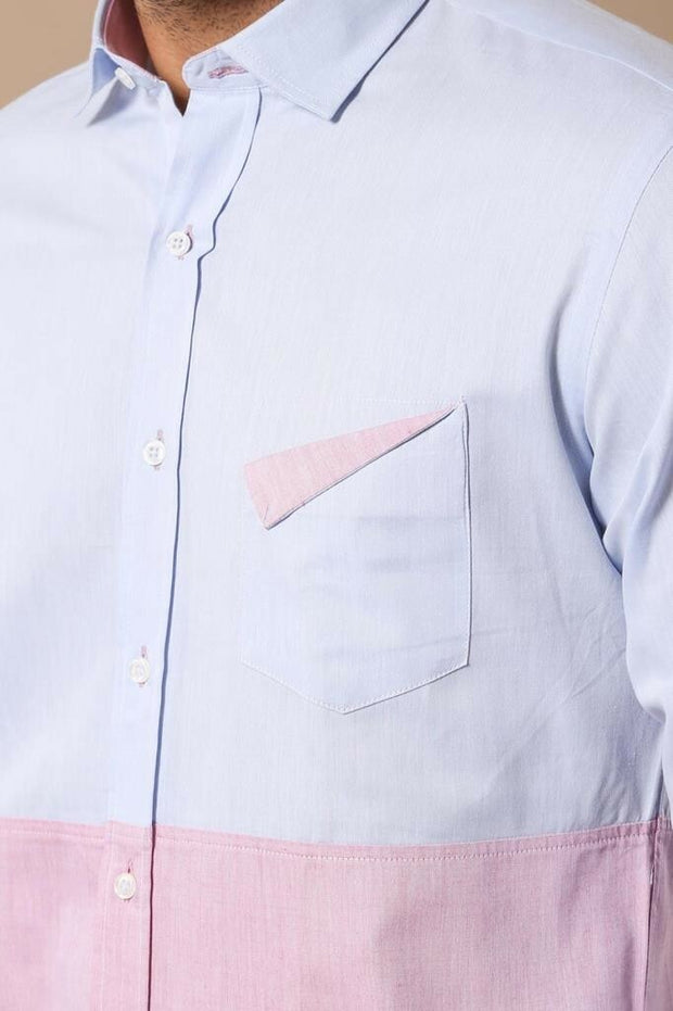 Pink Blue Shirt for Men | Wessi 3-piece-suit, Beige, Casual, Casual Shirt, Cream, Daily, Italian, Modern Fit, Pink, Plain, Shirt, Slim Fit ShirtCasual Shirt - wessi