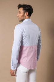 Pink Blue Shirt for Men | Wessi 3-piece-suit, Beige, Casual, Casual Shirt, Cream, Daily, Italian, Modern Fit, Pink, Plain, Shirt, Slim Fit ShirtCasual Shirt - wessi