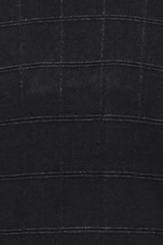Plaid Half Turtleneck Black Sweater 3-piece-suit, Black, Checked, Daily, Knit, Knitwear, L, M, Modern Fit, Patterned, Plaid, Slim Fit, Turtle Neck, Turtle Neck Sweater, Turtleneck, XL, XXL Kn
