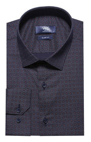 Self Coffee Color Point Pattern Smoked Color Slimfit  Shirt 3-piece-suit, Brown, Casual, Casual Shirt, Daily, Dot Patterned, Italian, Modern Fit, Patterned, Shirt, Slim Fit ShirtCasual Shirt 