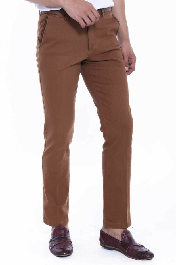 Tan Color Plain Cotton Pants 3-piece-suit, 30, 32, 34, 36, 38, 40, Basic, Casual, Daily, Essentials, Modern Fit, Office, Plain, Slim Fit, Slim Fit Trousers, tan, Trouser TrouserSlim Fit Trous